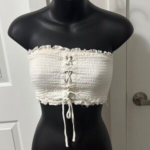 FREE ADD ON White Strapless Tube Top